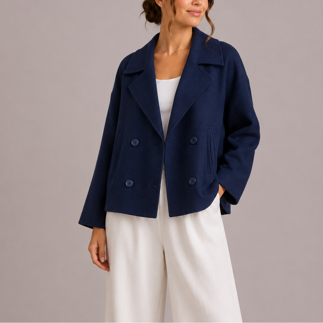 Mira Women's Fitted Jacket | Structured Silhouette, Cropped Length 4