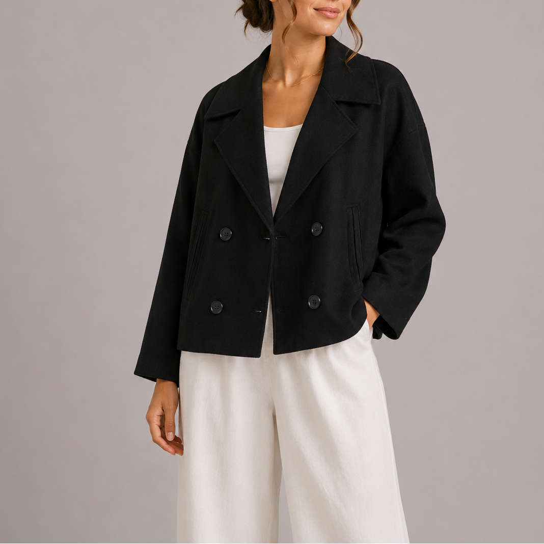 Mira Women's Fitted Jacket | Structured Silhouette, Cropped Length 5
