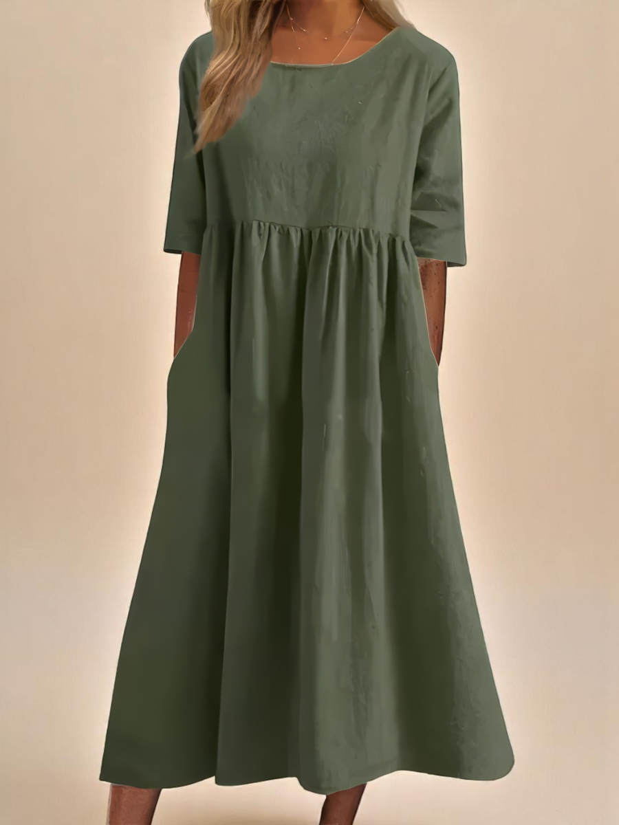 Mira Women’s Summer Dress with Relaxed Fit and Side Pockets 3