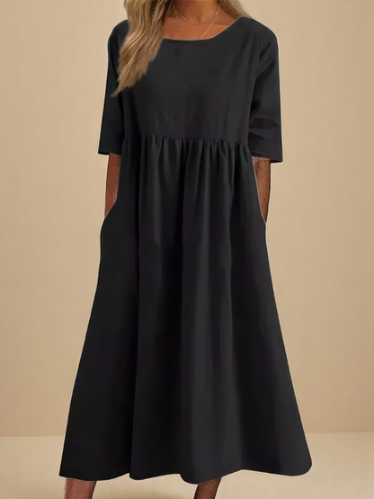 Mira Women’s Summer Dress with Relaxed Fit and Side Pockets 4