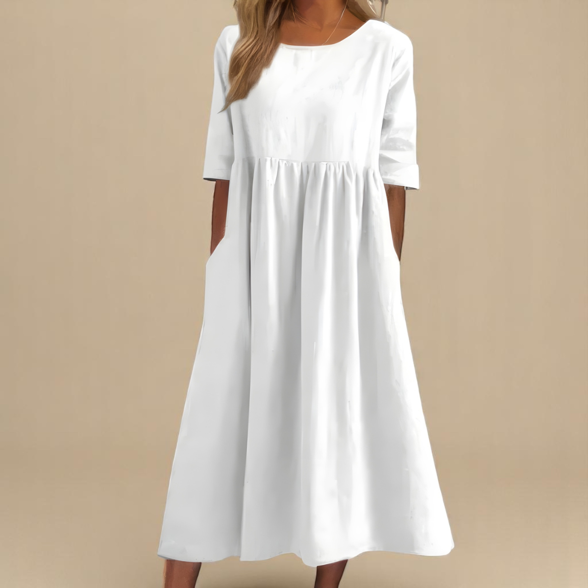 Mira Women’s Summer Dress with Relaxed Fit and Side Pockets 5