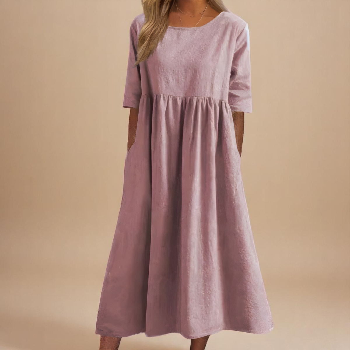Mira Women’s Summer Dress with Relaxed Fit and Side Pockets 7