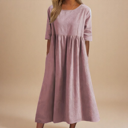 Mira Women’s Summer Dress with Relaxed Fit and Side Pockets 7