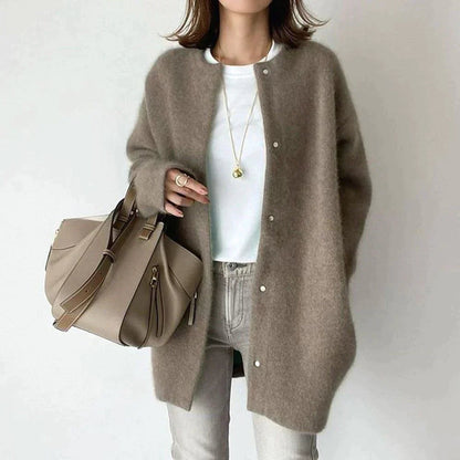 Mira Women's Vintage Cardigan Vest | Premium Knitted Fabric, Loose Fit 1