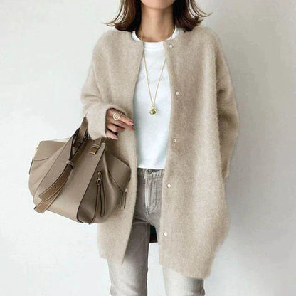 Mira Women's Vintage Cardigan Vest | Premium Knitted Fabric, Loose Fit 4