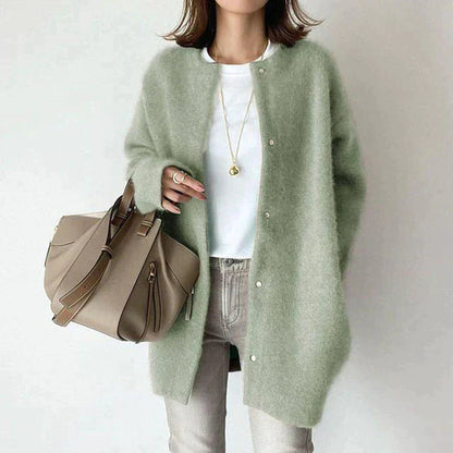 Mira Women's Vintage Cardigan Vest | Premium Knitted Fabric, Loose Fit 5