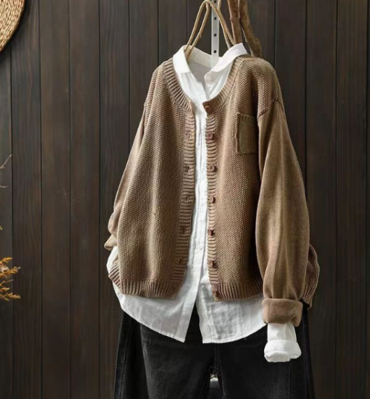 Misty Women's Long Cardigan | Oversized, Cozy Layering with Pockets 4