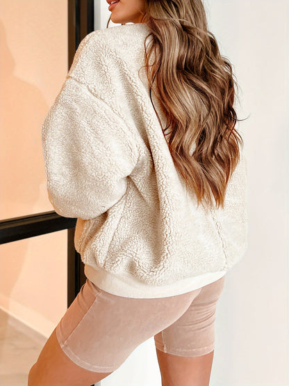Nora Women's Jacket | Soft Cotton Blend Fleece Bomber, Lightweight Casual Outerwear 2