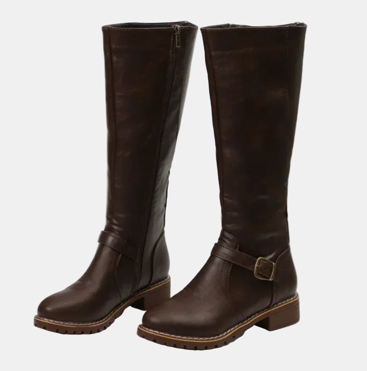Nora Women’s Knee High Boots with Buckle Detail and Side Zip Closure 5