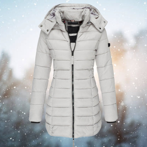 Nyla Women's Long Quilted Puffer Jacket | Hooded Winter Coat, Stylish Insulation 6
