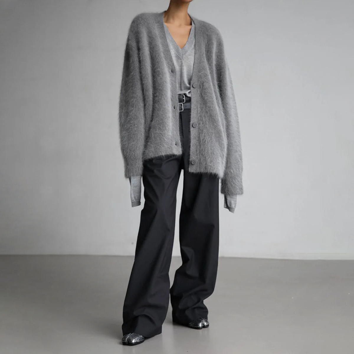 Olivia Women's Cardigan | Cashmere Nylon Blend, Loose Fit 2