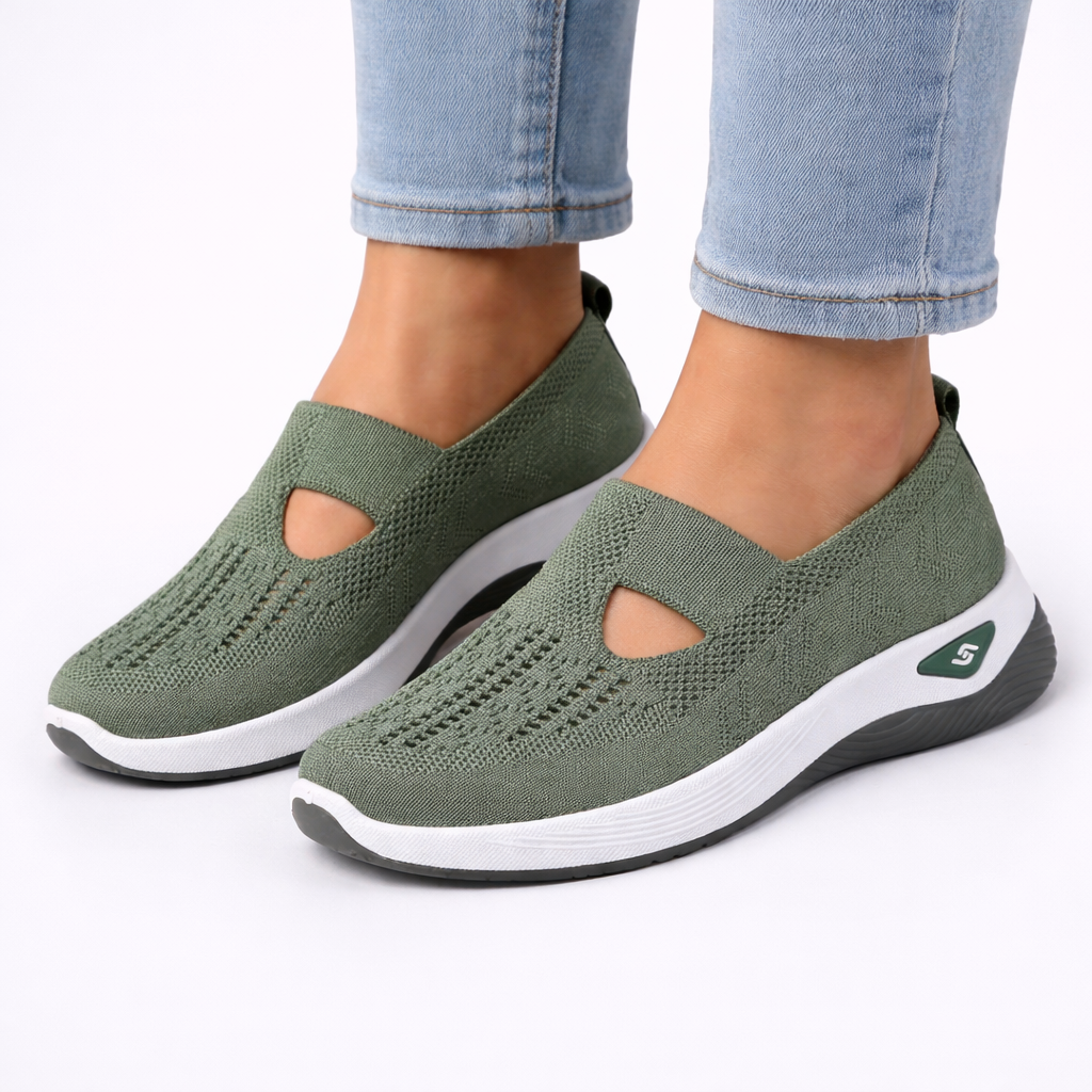 Orla Women's Slip-On Shoes with Breathable Knit Upper and Cushioned Support 0
