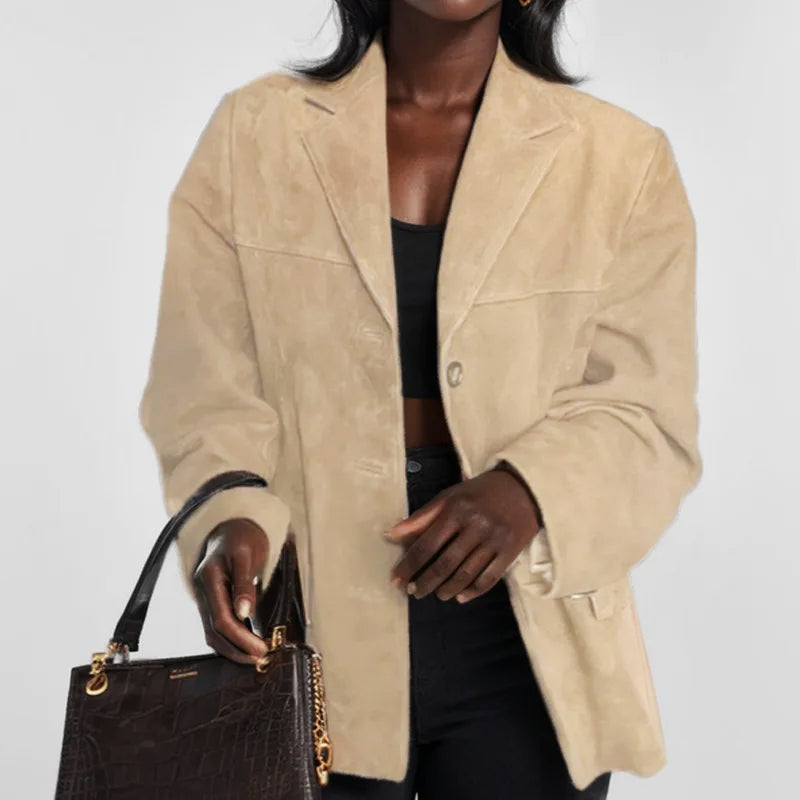 Pauline Women's Leather Jacket | Urban Loose Fit, Soft Leather 1