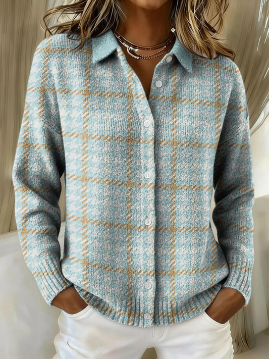 Pavia Women's Cardigan | Plaid Button-Down Sweater for Transitional Weather 0