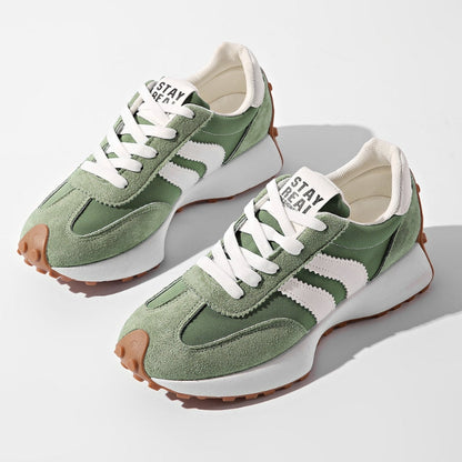 Reeve Women’s Sneakers with Lace-Up Design and Chunky Sole in White 0