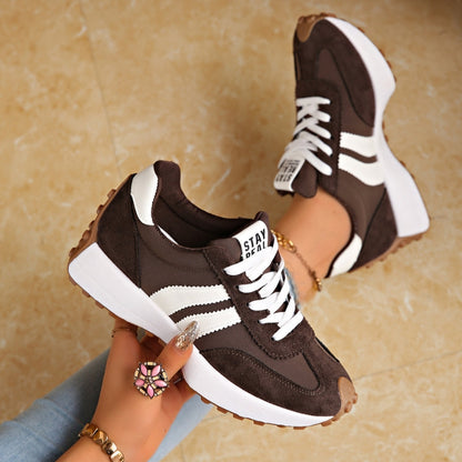 Reeve Women’s Sneakers with Lace-Up Design and Chunky Sole in White 2