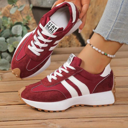 Reeve Women’s Sneakers with Lace-Up Design and Chunky Sole in White 3