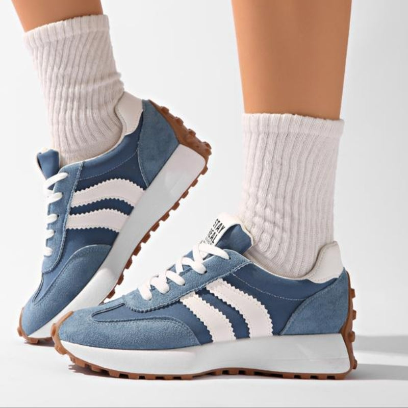 Reeve Women’s Sneakers with Lace-Up Design and Chunky Sole in White 7