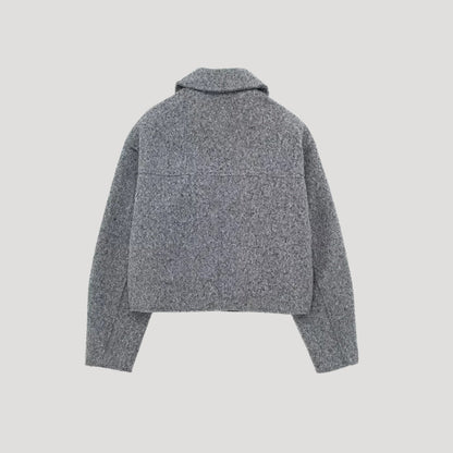 Rina Women's Jacket | Cropped Winter Style, Front Zip 1