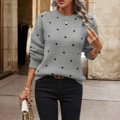 Romy Women's Sweater | Soft Knit, Relaxed Fit, Dotted Design 2