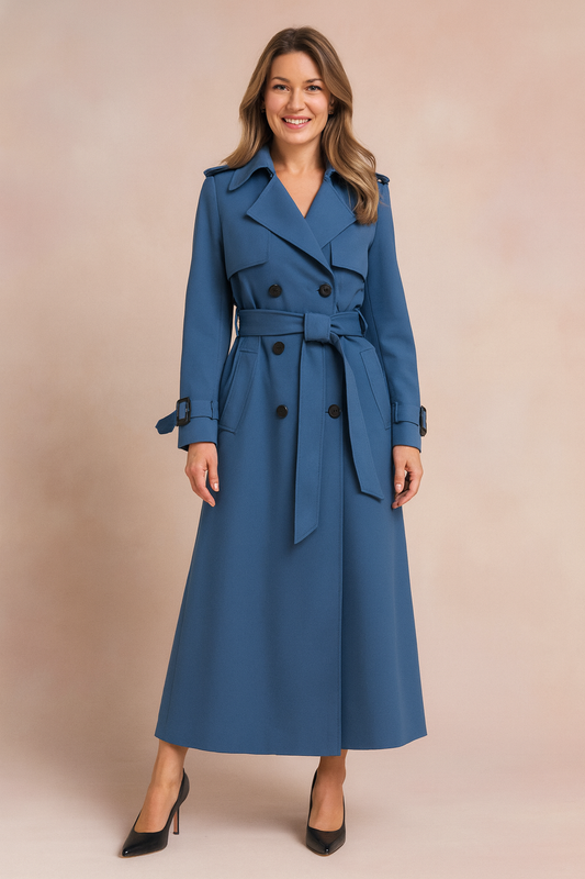 Sable Women's Belted Trench Coat | Polyester Blend, Tailored Fit 1
