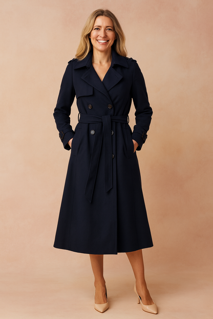 Sable Women's Belted Trench Coat | Polyester Blend, Tailored Fit 2