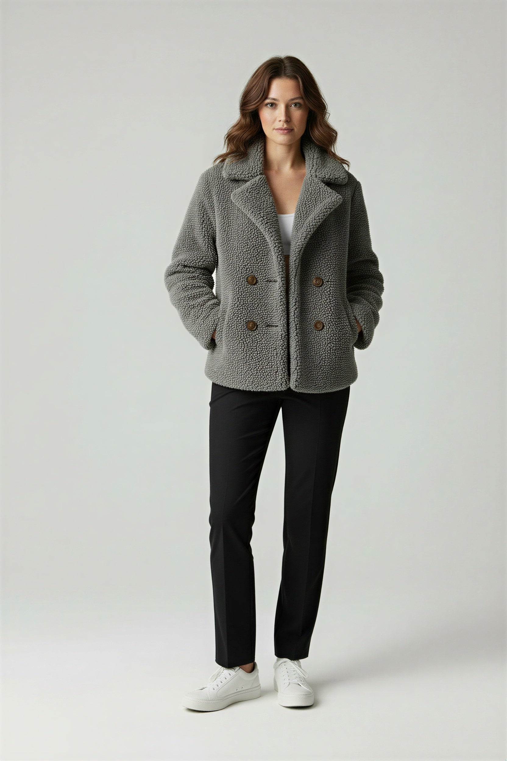 Sela Women's Sherpa Jacket | Soft Oversized Teddy Coat for Winter 1