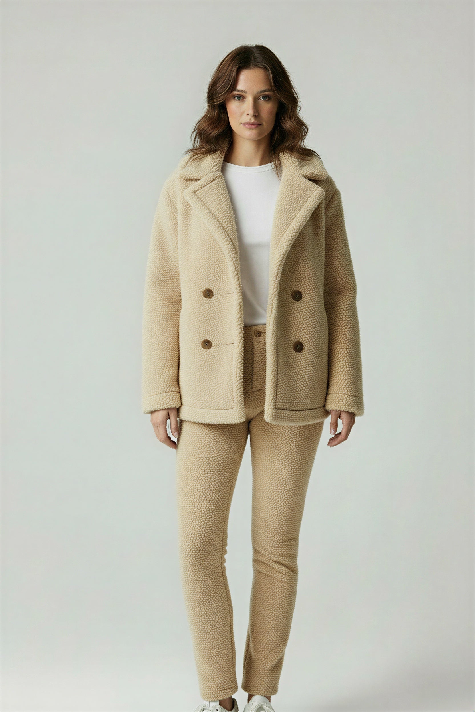 Sela Women's Sherpa Jacket | Soft Oversized Teddy Coat for Winter 6