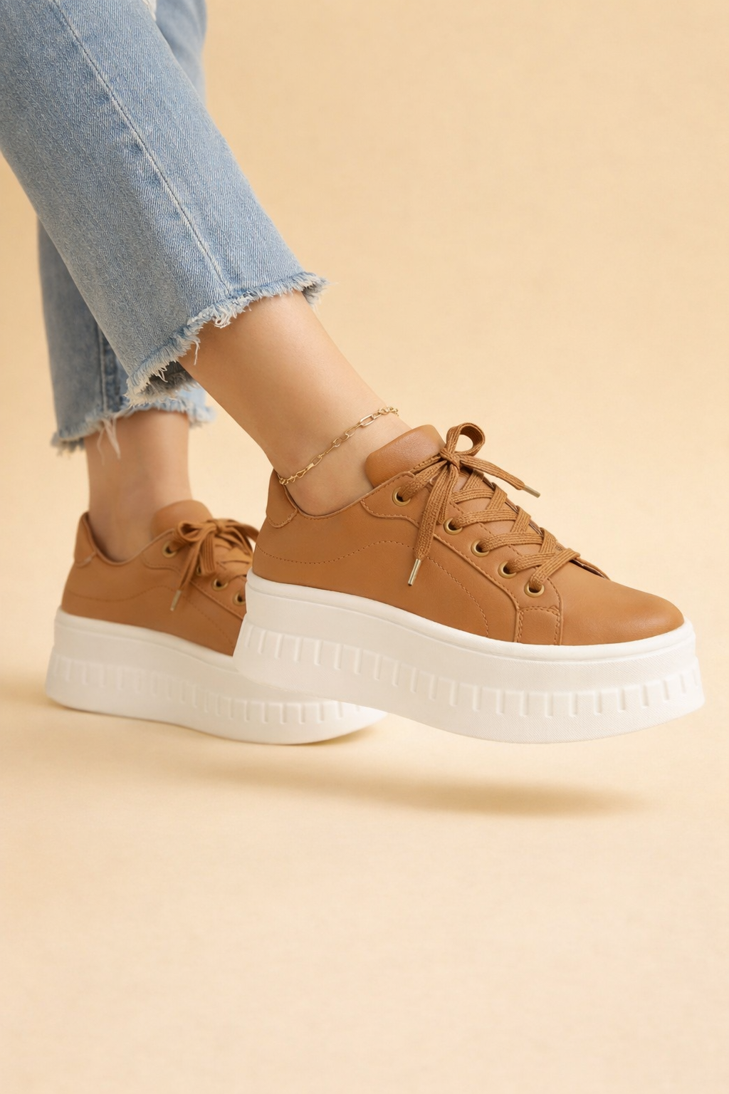 Sienna Women’s Sneakers with Elevated Platform Sole and Cushioned Support 0