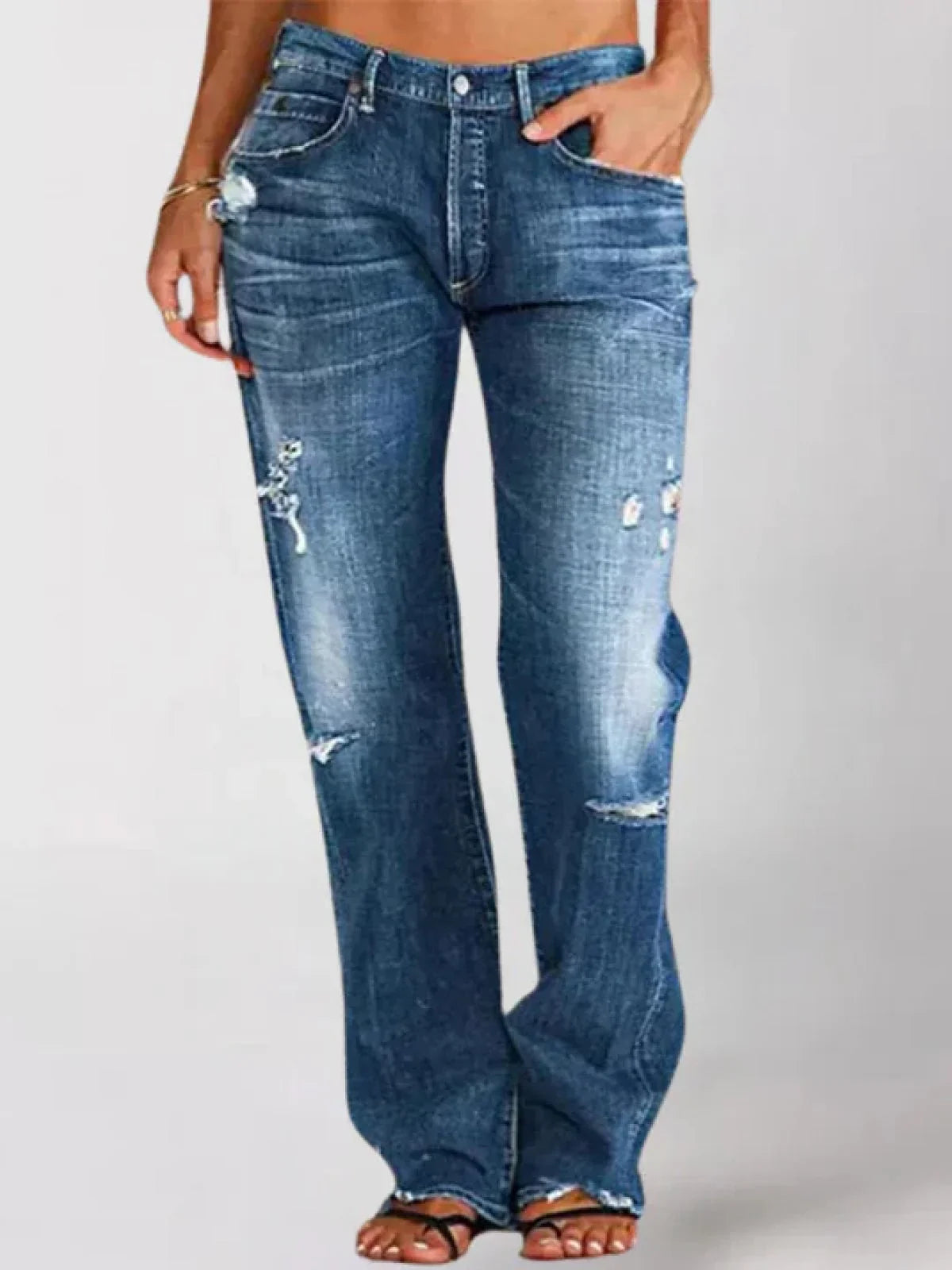 Sierra Women’s Baggy Jeans with Low-Rise Waist and Wide-Leg Design 0