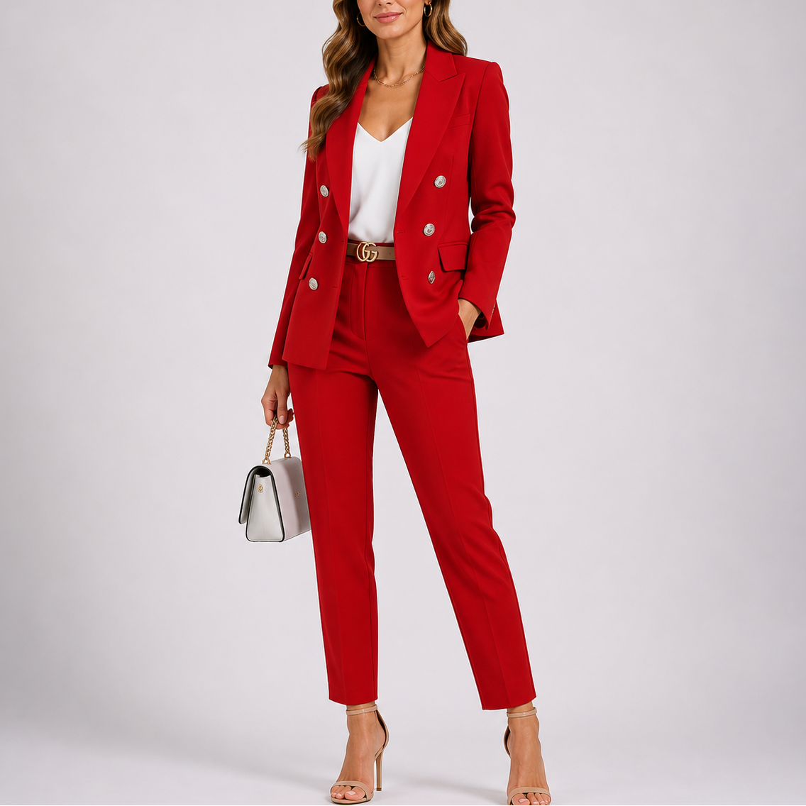 Talia Women's Suit with Tailored Blazer and Slim Trousers 1