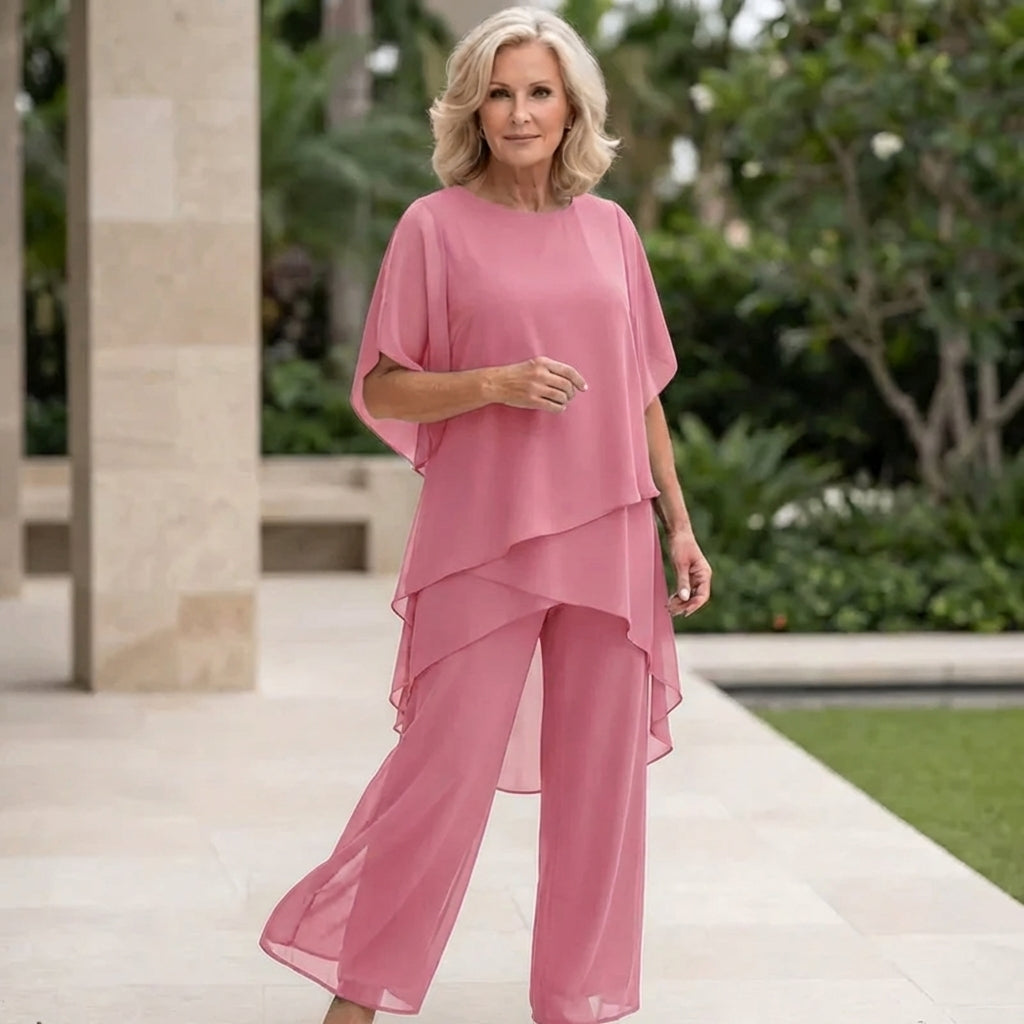Valeria Women’s Two Piece Pants Set with Flattering Draped Palazzo Design and Coordinated Top 11