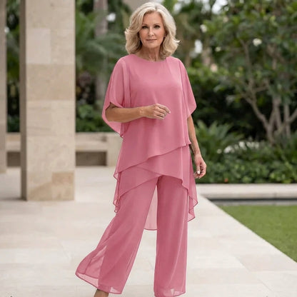 Valeria Women’s Two Piece Pants Set with Flattering Draped Palazzo Design and Coordinated Top 11