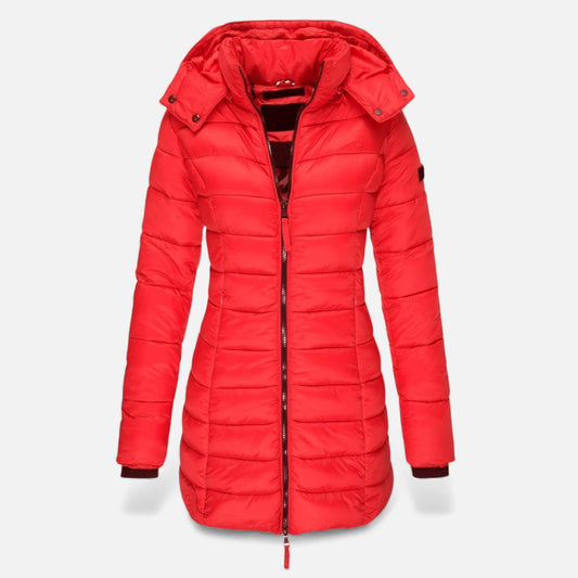Valmonti Women's Puffer Jacket | Slim Mid-Length Quilted Design 0