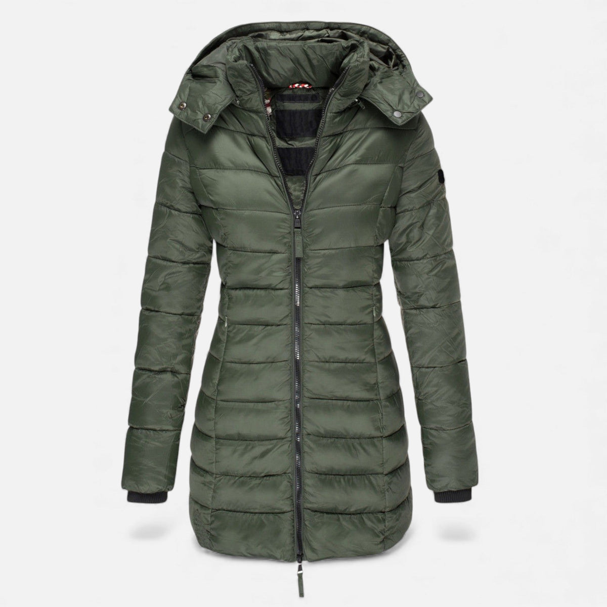 Valmonti Women's Puffer Jacket | Slim Mid-Length Quilted Design 3