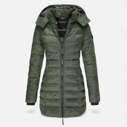 Valmonti Women's Puffer Jacket | Slim Mid-Length Quilted Design 3
