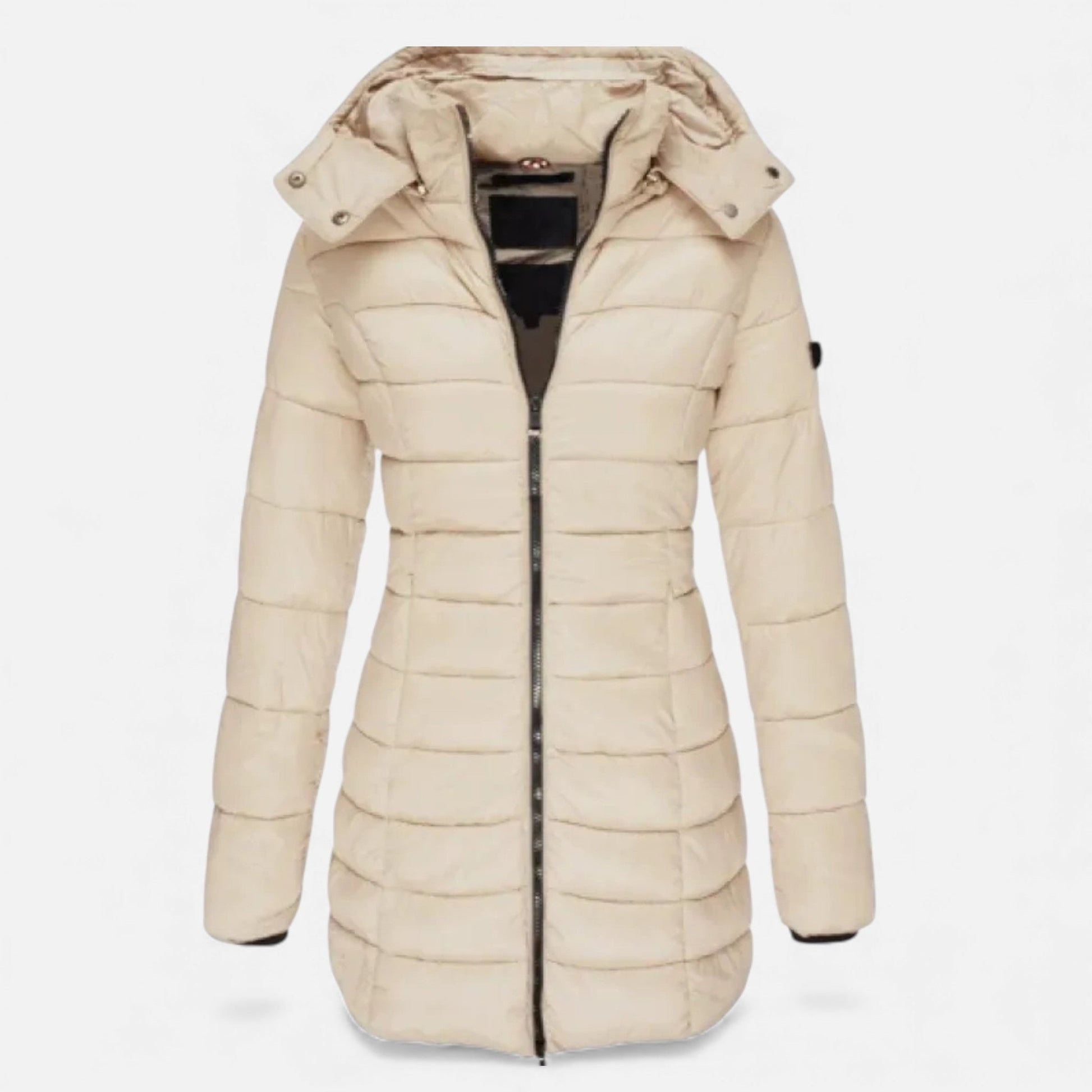 Valmonti Women's Puffer Jacket | Slim Mid-Length Quilted Design 4