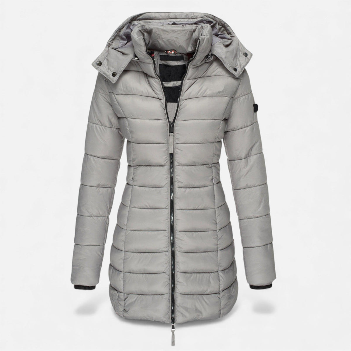 Valmonti Women's Puffer Jacket | Slim Mid-Length Quilted Design 6