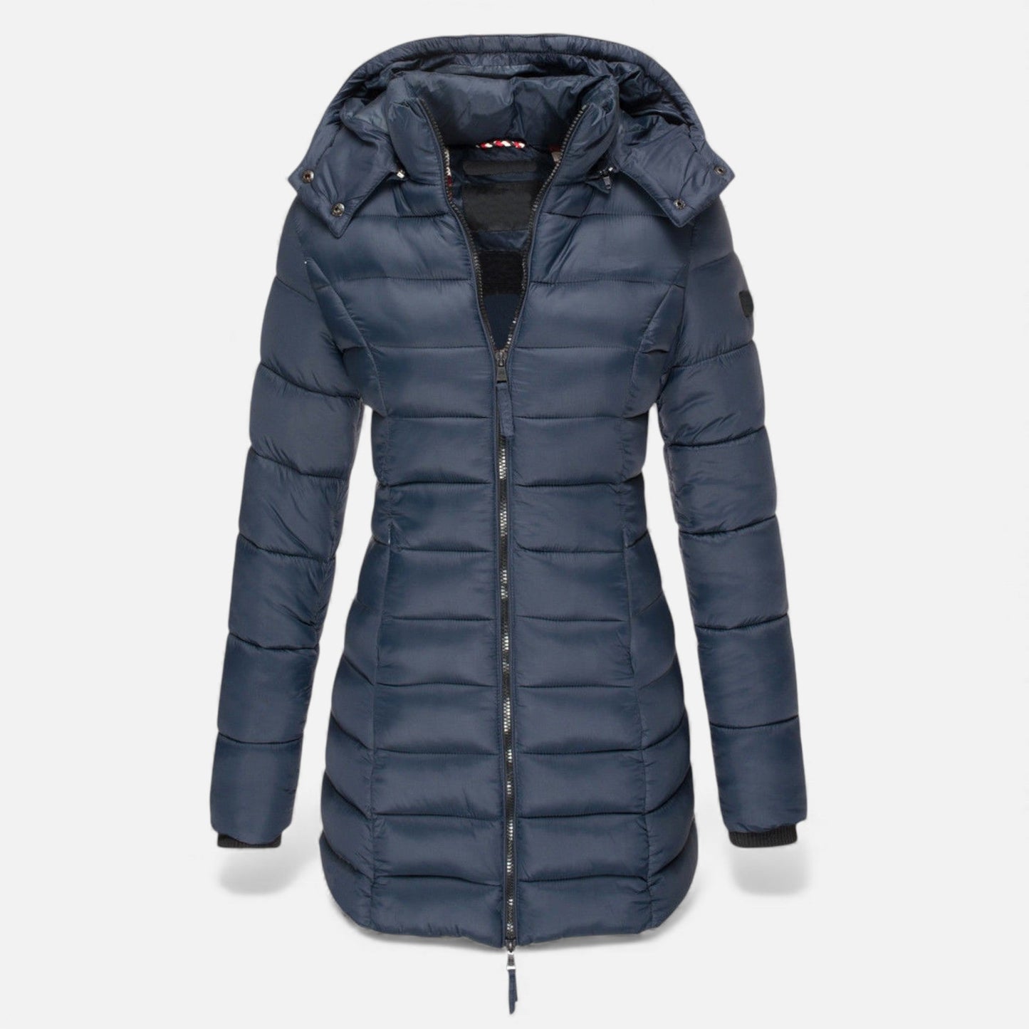 Valmonti Women's Puffer Jacket | Slim Mid-Length Quilted Design 8