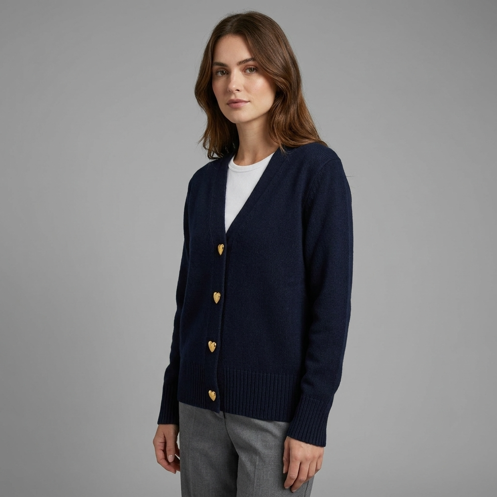 Vera Women's Cardigan | Soft Knit, V-Neck Button Front for Autumn 2
