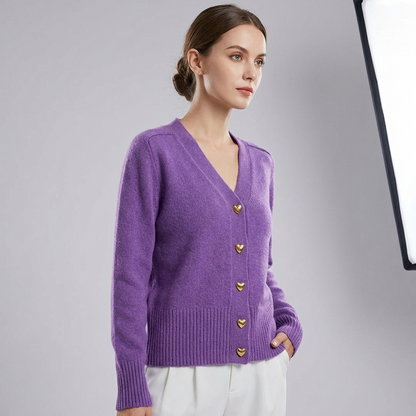Vera Women's Cardigan | Soft Knit, V-Neck Button Front for Autumn 8