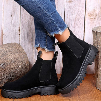 Vera Women’s Chelsea Boots with Chunky Platform Sole and Elastic Side Panels 3