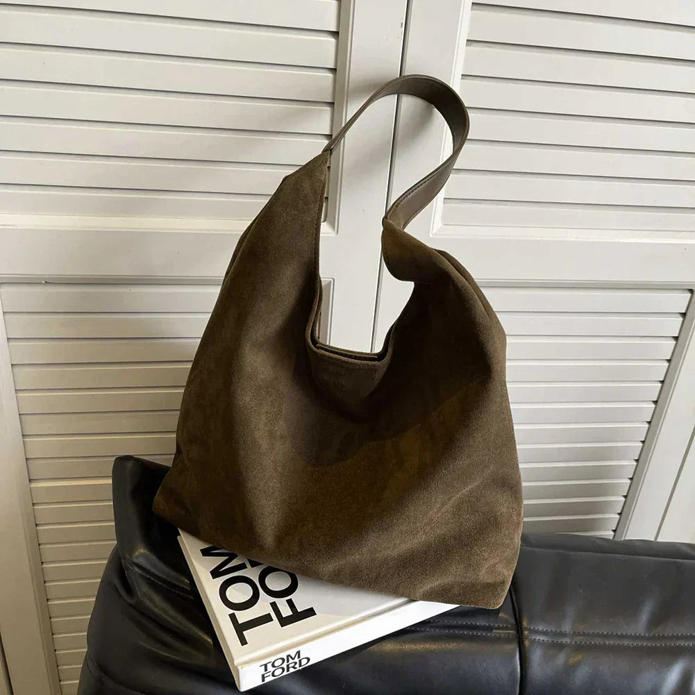 Vera Women’s Shoulder Tote with Soft Suede Texture and Spacious Interior 4