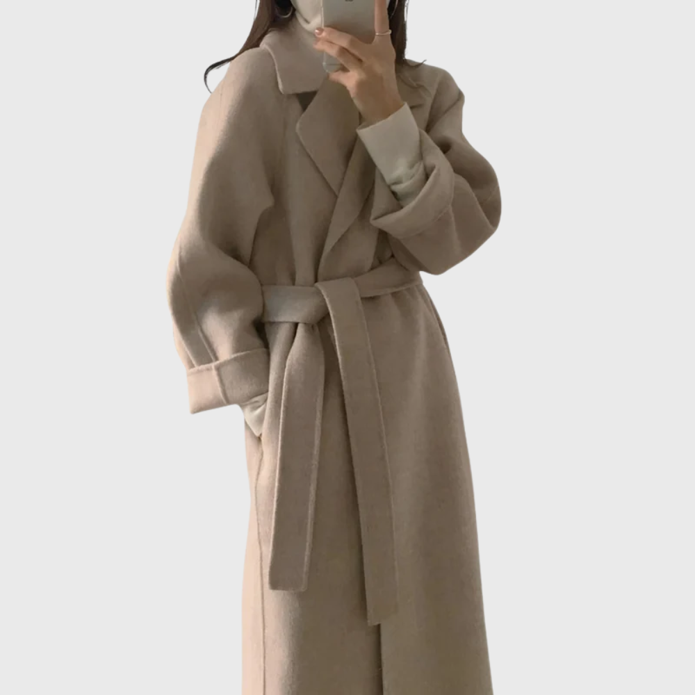 Veronika Women's Wool Coat | Classic Tailored Design, Soft Wool Blend 1