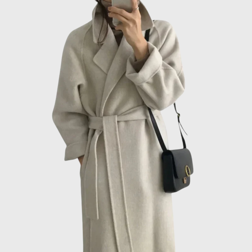 Veronika Women's Wool Coat | Classic Tailored Design, Soft Wool Blend 2