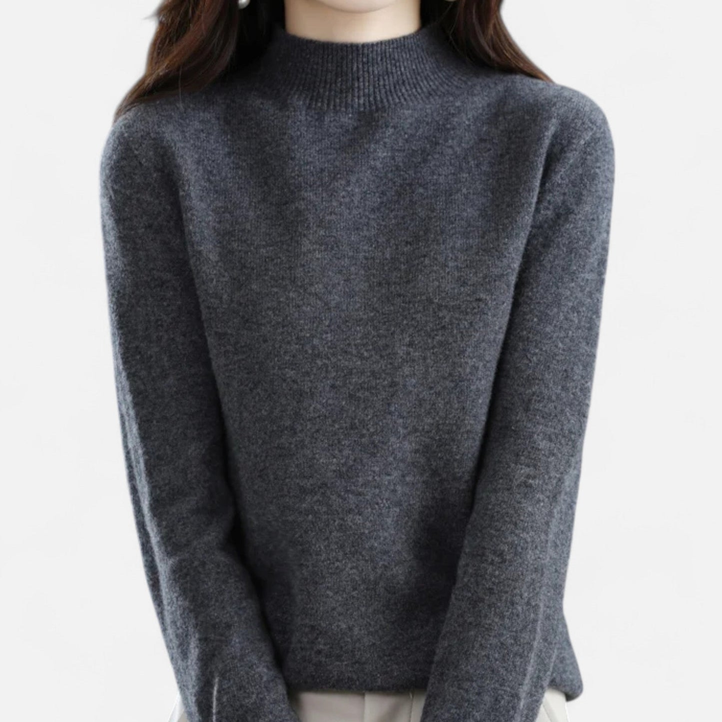 Violet Women's Sweater | 100% Pure Wool, Half-Neck Design 0