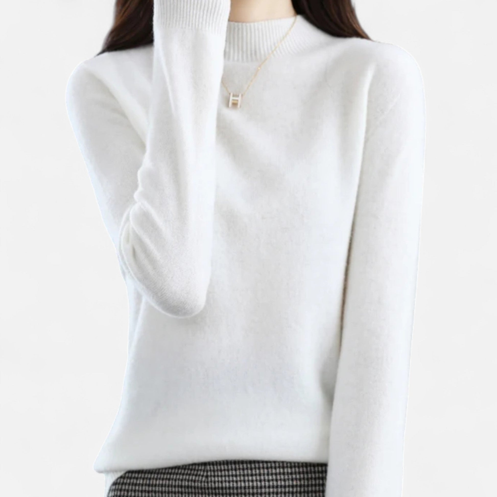 Violet Women's Sweater | 100% Pure Wool, Half-Neck Design 3