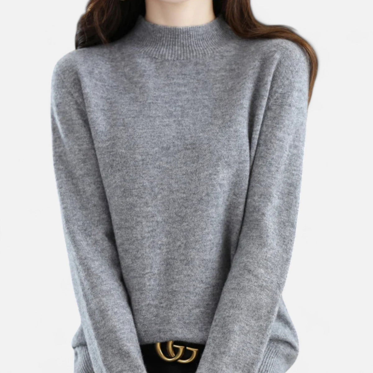 Violet Women's Sweater | 100% Pure Wool, Half-Neck Design 4