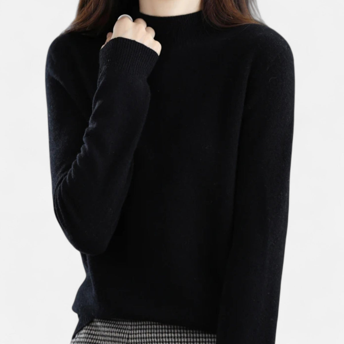 Violet Women's Sweater | 100% Pure Wool, Half-Neck Design 6