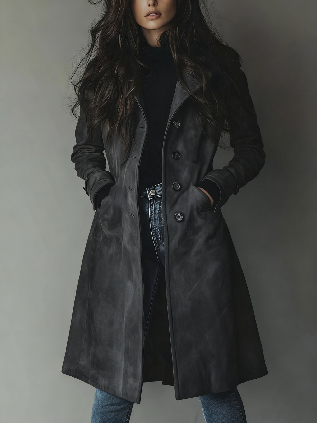 Vivian Women's Trench Coat | Tailored Longline Vintage-Inspired Design 3